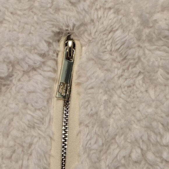 WOMENS TOMMY HILFIGER 1/4 ZIP SHERPA FAUX FUR SUPER SOFT SWEATER LARGE EUC (846) - Picture 2 of 6